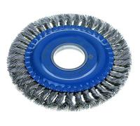 Cepillo circular alambre trenzado 1 hilera, diam. 100, eje 22, acero inoxidable 0,5mm