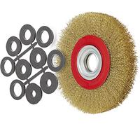 Cepillo circular de acero latón con hilos ondulados Ø 250 mm Fervi SRF250/25