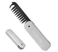 Cepillo compacto para el cabello, portátil, cepillo plegable de viaje con masaje del cuero cabelludo, pequeño peine de viaje de doble cara, herramienta multifuncional para peinar y dar forma