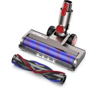 Cepillo Compatible con Dyson V7 V8 V10 V11 V15 SV10 SV11 SV12 Aspiradoras - Cepillo de Repuesto Giratorio 180° con luz LED, Rodillo Suave + Rodillo Duro, Apto para Suelos Duros, alfombras y moquetas