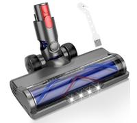 Cepillo compatible con Dyson V7 V8 V10 V11 V15 V8 Slim, Cepillos para Suelos con Iluminación LED y Accionamiento Directo, Sistema Antienredos, Funcionamiento Silencioso, Fácil Montaje - Blanco