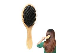 Cepillo con Cerdas de - Masaje con Cojín y Cerdas Naturales de,Cepillo Paddle Peine - Para Cabello Seco Mojado Fino Rizado Ondulado Liso Largo, Mujeres Hombres Y Niño