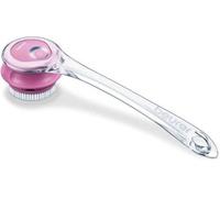 Beurer FC-55 - Cepillo facial y corporal, 2 intensidades de masaje rotatorio, Resistente a salpicaduras IPX7, mango extraíble, 2 cepillos, color blanco/rosa