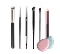 Cepillo corrector de cabeza oblicua, cepillo de detalle de zanja de lágrima, cepillo corrector de doble cabeza, cepillo de sombra de nariz para dar forma a la cara, cepillo de labios de tinte halo de