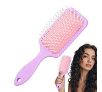 Cepillo cuadrado | Cepillo de paleta húmeda, cerdas suaves y flexibles, masaje del cuero cabelludo, herramienta de peinado para mujeres y hombres, grueso, fino, largo, corto, húmedo y seco