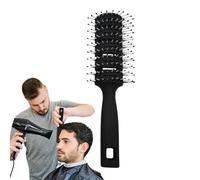Cepillo curvado y ventilado - Peine para desenredar remos, nervaduras de cepillo ventilado, cepillos de masaje, cepillo antiestático de 9 hileras | Desenredante suave de secado rápido para mojado, t