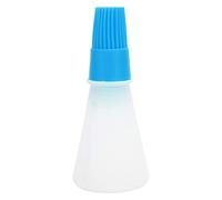 Cepillo de aceite de silicona con botella de aceite Cepillo de cocina resistente a altas temperaturas para chefs profesionales y cocina casera Silicona de grado alimenticio 11,5x5 (Azul)