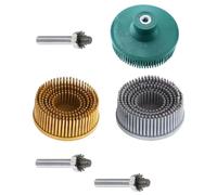 Cepillo de acondicionamiento giratorio profesional de superficies con revestimiento de grano de diamante para restauración de metales y mezcla de bordes, cepillo de lijado de cambios rápidos