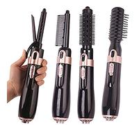 Cepillo de Aire Caliente Hair Dryer Brush 4 in 1 Electric Hair Straightening Brush Curling Iron Curlers Professional Hot Air Blow Dryer Comb Hairdryer