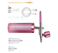 Cepillo de aire con juego de boquillas de aguja de 0,3 mm/0,5 mm y taza de líquido de alimentación gravitacional, cepillo de aire, decoración de pasteles, pulverizador de pintura acrílica