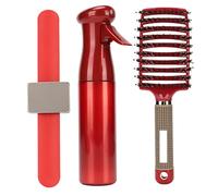 Cepillo de aireación para botella de nebulización para el cabello, muñequera ergonómica para pinza de pelo portátil profesional para peluquería doméstica (Rojo)