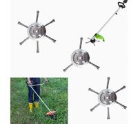Cepillo de alambre de acero para desbrozadoras inalámbricas, incluye 2 cabezales de cepillo de 6 pulgadas y 1 cabezal de cepillo de 3 pulgad