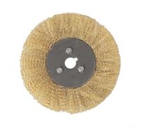 Cepillo de alambre de cobre de latón plano suave para pulir, tamaños de 100 mm a 250 mm para amoladoras, eficiente en la conciliación de patrones de línea (150 mm x 16 mm)