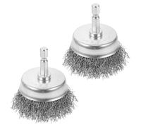 Cepillo de Alambre Plata para Taladro 2 Piezas Mango Hexagonal