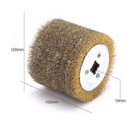 Cepillo de alambre recubierto de 1 pieza, rodillo de cepillo de alambre ondulado de 0.3 mm para eliminación de , desbarbado, , herramienta de preparación de superficies para texturizar metal, madera y