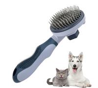 Cepillo de aseo para gatos - 8 x 2.9 x 2.3 pulgadas, cepillo para perros y gatos, peine autolimpiable para mascotas, para gatos, perros, cachorros, conejos, gatitos, hogar, viajes, baños interiores
