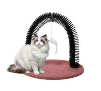 Cepillo de aseo para gatos, Arch Grooming Brush with Bristles, 14,2 x 11,4 x 13,4 pulgadas, diseño compacto, herramienta de masaje de pelo resistente para rascar, limpiar, , gatos y conejitos