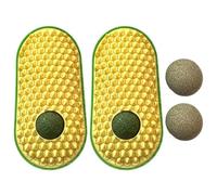 Cepillo de aseo para gatos, cepillo de masaje para mascotas, rascador, menta de gato, 2 unidades, suministros para perros