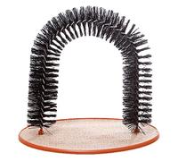 Cepillo de aseo para gatos, masajeador de arco, control de desprendimiento, juguete interactivo para gatitos, rascador con cepillos de aseo de cerdas y rascadores para gatos grandes