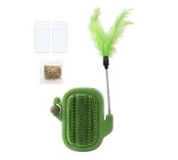 Cepillo de aseo para gatos para el hogar, sala de estar, puerta interior | Rascador de cara de gato con forma de cactus con bola de hierba gatera