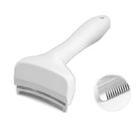 Cepillo de aseo para mascotas, herramienta de eliminación de pelo para perros y gatos, reduce eficazmente el desprendimiento de pelo de gato corto, mediano y largo, peine de dientes en V, curvado