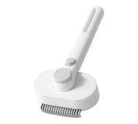 Cepillo de aseo para perros - 20,5 x 10 x 5,8 cm Self Cleaning Adjustable Teeth Pet Brush, 2 en 1 Shedding Undercoat Rake And Detangling Comb Hair Removal Grooming Tool For Dogs Cats,