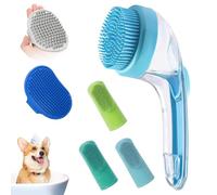 Cepillo de aseo para perros - Cepillo de limpieza para baño de pelo largo, cerdas de silicona suave antideslizante para animales, para interior al aire libre, casa camping