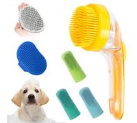Cepillo de aseo para perros, masaje para perros de pelo corto | portátil antideslizante limpieza de dientes masaje spa | interior al aire libre casa camping