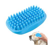 Cepillo de aseo para perros y gatos, herramienta portátil para desprendimiento de mascotas, champú, peine de masaje, cerdas de goma, peine de curry para perros, gatos, limpieza de baño, herramienta de