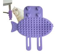 Cepillo de aseo personal para gatos, masaje interactivo, ajustable, suave, rascador facial, cepillo de esquina de pared, para jaula de árbol, armario, cama, caja de cartón, gatito, cachorro, perro