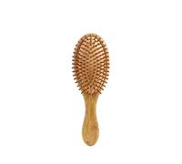 Cepillo de bambú grande ovalado - Cepillo de pelo de madera natural con efecto de masaje para hombre y mujer, cepillo antiestático para desenredar pelo largo, rizado y fino, cuidado sostenible del