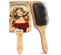 Cepillo de bambú para masaje de cabeza, cuidado del cabello, cepillo desenredante para cabello largo y rizos para mujeres, hombres y niños, cepillo de masaje para el cuero cabelludo, desenredante
