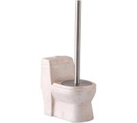 Cepillo de baño, Cepillo de baño con Mango Largo y Base cerámica for un fácil Almacenamiento del Juego cepillos Que Mejora la utilización Espacio(Apricot Color)