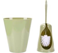 Cepillo de baño, Cepillo de Inodoro con Soporte for Cubo Basura, Cepillo for Mango Largo y Grande for baño(Green)
