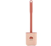 Cepillo de baño, Cepillo de Inodoro Silicona TPR, Cabezal Cepillo Suave, Limpieza for Pared, Juego cepillos for(Pink)