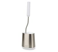 Joseph Joseph Flex Lite - Escobillero fino en Silicona Higiénico, escobilla de baño con mango resistente, piña flexible, con sistema antigoteo, limpieza profunda - Acero Inoxidable, Pequeño