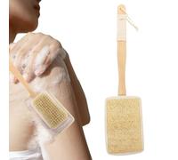 Cepillo de baño de - Cepillo de baño de natural en un con almohadillas de esponja de luffa - Esponja de luffa de limpieza profunda para mujeres, hombres, adultos, familia, madre, padre