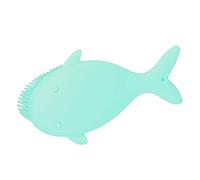 Cepillo de Baño de Silicona para bebé, Cepillo de Ducha para Masaje Corporal y del Cuero Cabelludo, Cepillo Exfoliante de Silicona de Limpieza Firme y Cómoda (GREEN)