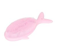 Cepillo de Baño de Silicona para bebé, Cepillo de Ducha para Masaje Corporal y del Cuero Cabelludo, Cepillo Exfoliante de Silicona de Limpieza Firme y Cómoda (PINK)