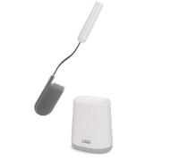 Joseph Joseph Escobilla inodoro Flex Lite – Silicona higiénica, antigoteo – Blanco/Gris Pequeño