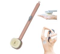 Cepillo De BañO LíQuido De Mango Largo,Cepillos De Fregado De Esponja De Ducha De BañO Desmontables Con DepóSito De Gel De Ducha Incorporado,Cepillo Trasero,Cepillo Para Espalda Fregador (Rosado)