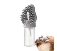 Cepillo de baño para mascotas ABS y silicona, cepillo de lavado de perros de 17,7 x 6,7 cm, peine para limpieza del cabello para cachorros, antiestático multifuncional con dispensador de jabón