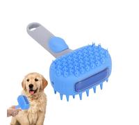 Cepillo de baño para mascotas: cepillo de silicona de doble cara para eliminar el vello suave | Fácil de limpiar con champú para el baño y el aseo del pelo en casa, masajeador de manos para