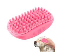 Cepillo de baño para perros, cepillo de aseo para perros, cepillo de aseo para gatos, champú para mascotas, masaje calmante con cerdas de goma, peine de curry para mascotas para perros y gatos