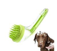 Cepillo De Baño Para Perros - Cepillo De Champú Para Perros Con Dispensador De Jabón | Ce-pillo De Limpieza Suave Para Masaje De Mascotas Con Dispensador De Jabón Para Pelo Corto Y Largo (Verde)