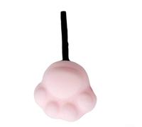 Cepillo de baño suave con patas de gato para bebé, esponja elástica con poros para una limpieza eficaz y creación de burbujas, diseño colgante para un secado rápido e higiene (rosado)