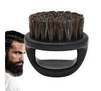 Cepillo de barba regular - cepillo de barba con cerdas de, cepillo de barba portátil | Pristle de duro 100% auténtico y madera de pera con asa, aplicación de aceite de peluquería