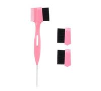 Cepillo de borde de pelo con peine de cola de doble cara para control de pelo, herramienta de peinado para mujeres y niñas