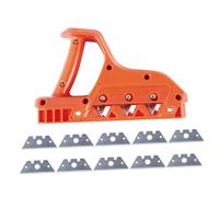 Cepillo de borde de triple hoja, herramienta de corte manual, herramienta de artefacto para tablero de pared, recortadora de escofina de 60 grados, naranja