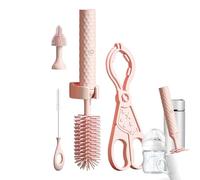 Cepillo de botella de silicona - herramienta de limpieza de carga impermeable, viaje | Adecuado para el limpiador de biberones de paja de pezón para que las madres utilicen un diseño flexible de